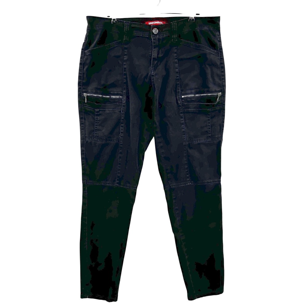 Vintage UNIONBAY Women's Cargo Pants Black Y2K Utility‎ Grunge 13 31W